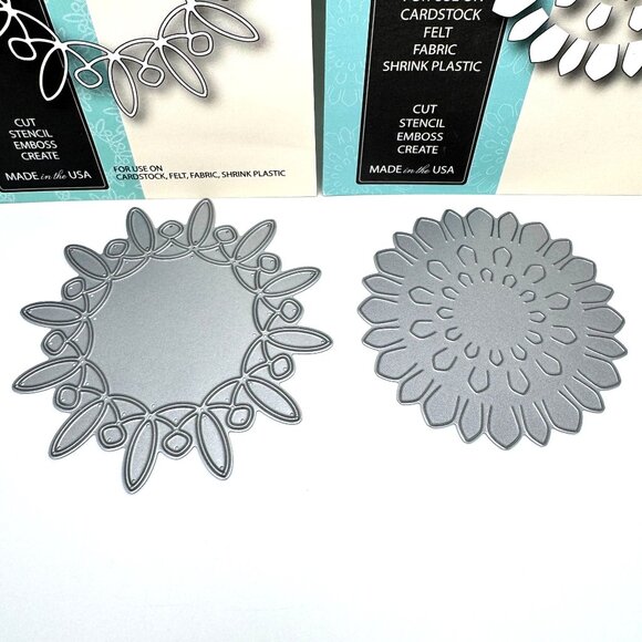 Memory Box Whirligig Circle & Sunburst Cutworks  Set 100% Steel Craft Dies - Picture 2 of 7